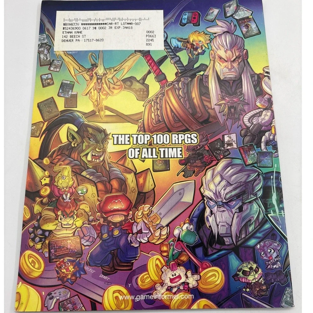 Game Informer Issue 290 Magazine 2017 Collectible Magazine Top 100 RPGs All Time